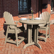 Picture of Commercial Grade 3 Pc Muskoka Adirondack Bistro Dining Set in Counter Height with 36” Table