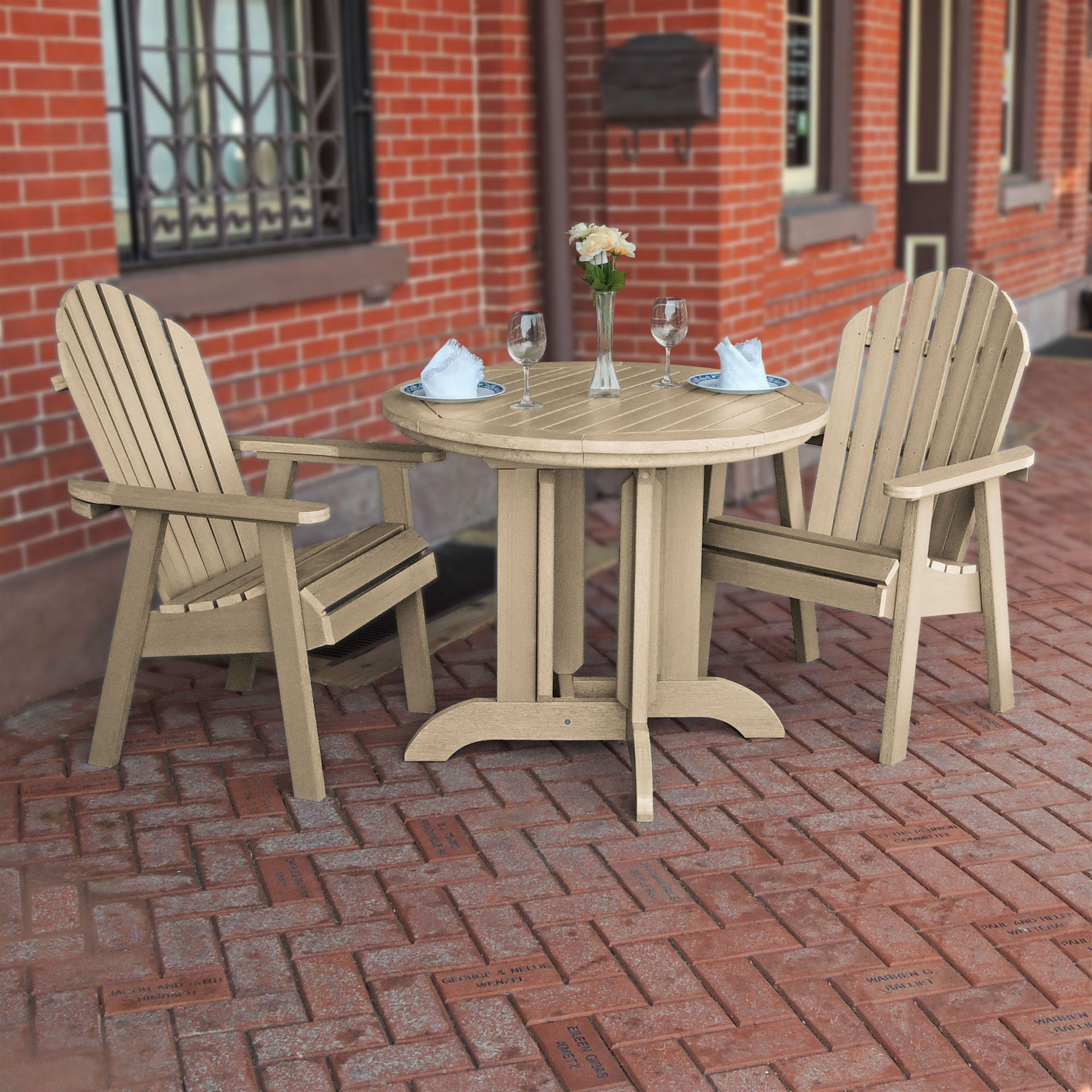 Buy Commercial Grade 3 Pc Muskoka Adirondack Bistro Dining Set with 36