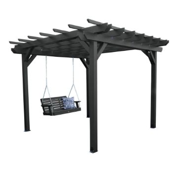Picture of Bodhi 12’ x 12’ DIY Pergola with 4’ Weatherly Porch Swing