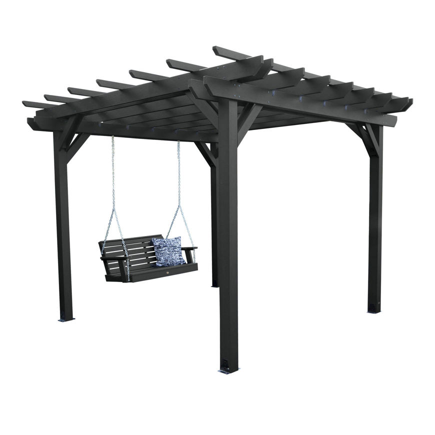 Picture of Bodhi 12’ x 12’ DIY Pergola with 4’ Weatherly Porch Swing