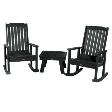 Show details for 2 Lehigh Rocking Chairs with Adirondack Side Table Picture of 2 Lehigh Rocking Chairs with Adirondack Side Table