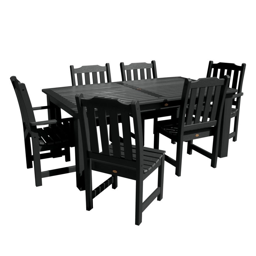 Picture of Lehigh 7pc Rectangular Outdoor Dining Set 42in x 84in - Dining Height