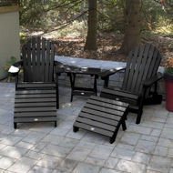 Picture of 2 Hamilton Folding &amp; Reclining Adirondack Chairs, 2 Ottomans &amp; 1 Folding Side Table