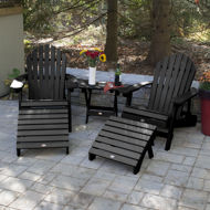 Picture of 2 Hamilton Folding &amp; Reclining Adirondack Chairs, 2 Ottomans &amp; 1 Folding Side Table