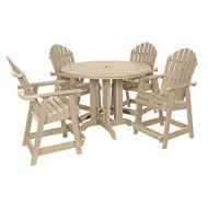 Picture of Commercial Grade 5 Pc Muskoka Adirondack Dining Set in Counter Height with 48” Table