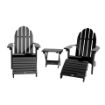 Picture of 2 Essential Adirondack Chairs with Folding Side Table &amp; 2 Folding Ottomans