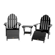 Picture of 2 Essential Adirondack Chairs with Folding Side Table &amp; 2 Folding Ottomans