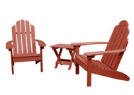 rustic red Adirondack chair