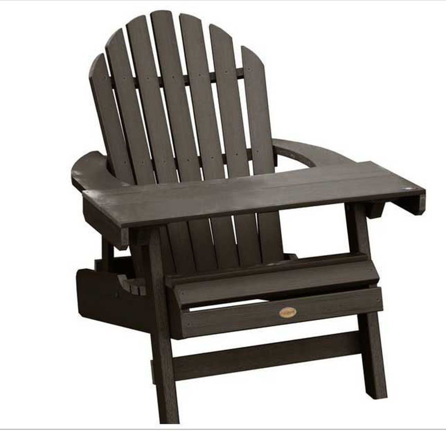 1 Hamilton Folding & Reclining Adirondack Chair with 1 Adirondack Laptop/Reading Table