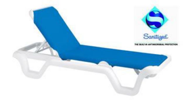 Picture of Grosfillex MARINA Sling Chaise Without Arms Shipped in Packs of 14