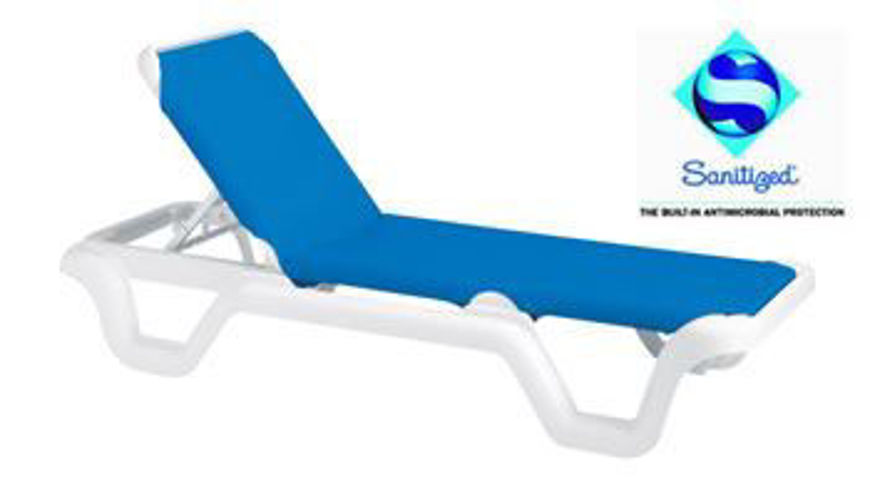 Picture of Grosfillex MARINA Sling Chaise Without Arms Shipped in Packs of 14