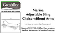 Picture of Grosfillex MARINA Sling Chaise Without Arms Shipped in Packs of 14